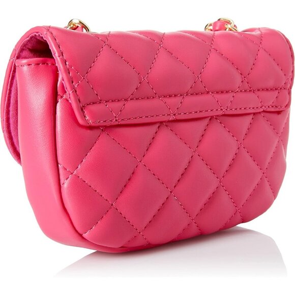 Women's Pink Polyester Willow Adjustable Strap With Chain Belt Crossbody Bag - Picture 2 of 6